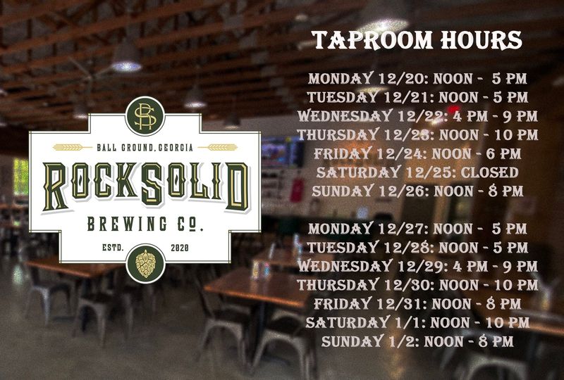 Happy Sunday everyone! Hope you have been enjoying the holidays, our taproom reo