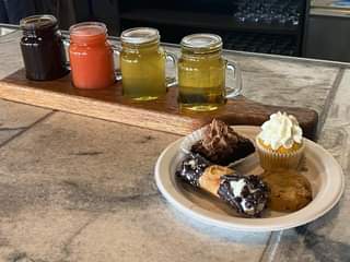 Our flights and bites paired with Jill’s Bakery! We’ll have more Flights and Bit