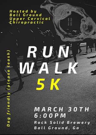 Come and join us for our first 5k! Hosted by Ball Ground Cervical Chiropractic,